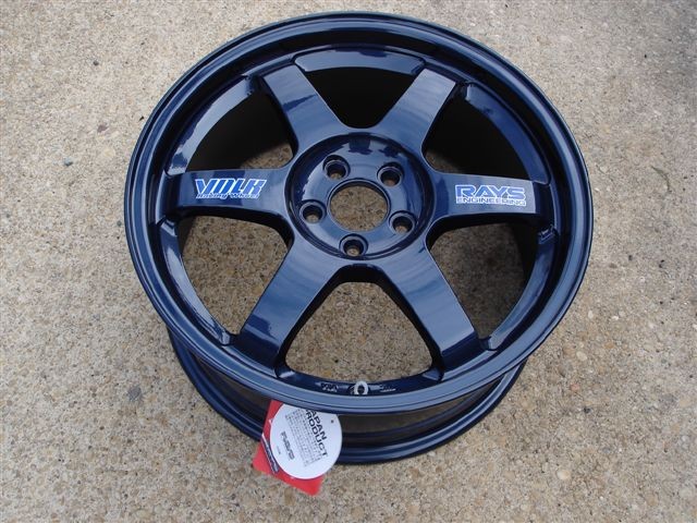 We have 1 set of Blue Volk TE37's in stock These were special ordered for a